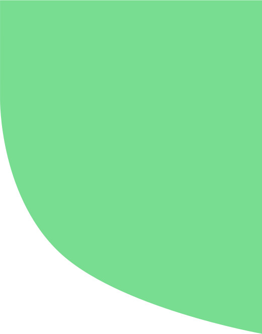 Green curved shape